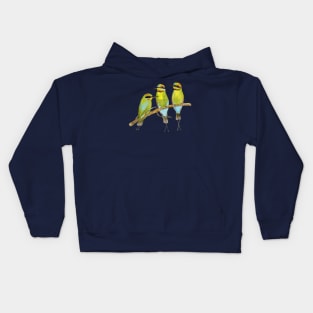 Rainbow Bee Eater Bird Kids Hoodie